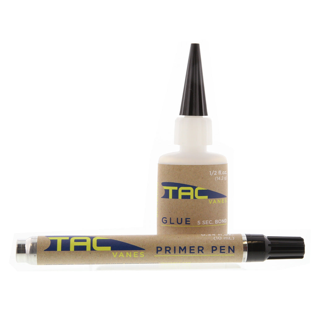 TAC Vanes Fletching Kit .5 oz. Glue/.34 oz. Primer Pen