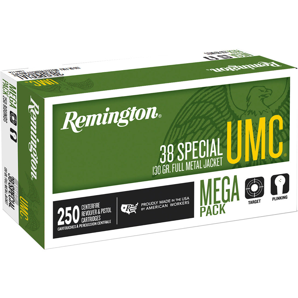Remington UMC Handgun Ammo 38 Spl 130 gr. FMJ 250 rd.