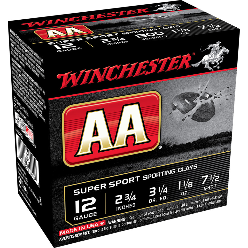 Winchester AA Sporting Clays Load 12 ga. 2.75 in. 1 1/8 oz. 7.5 Shot 25 rd.