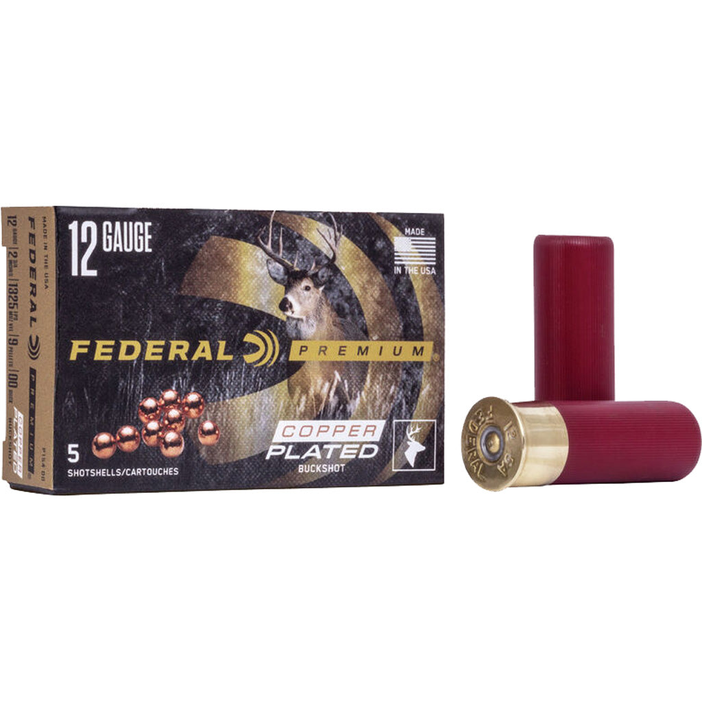 Federal Premium Vital Shok Shotgun Ammo 12 ga. 2.75 in. 9 Pellets 00 Buck 5 rd.