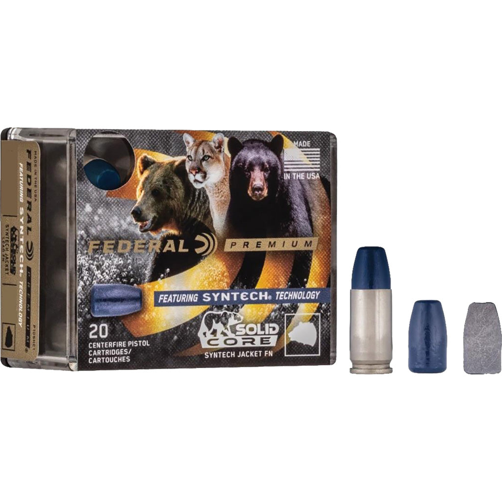 Federal Premium Pistol Ammo 357 Mag. 180 gr. Solid Core Synthetic Jacket 20 rd