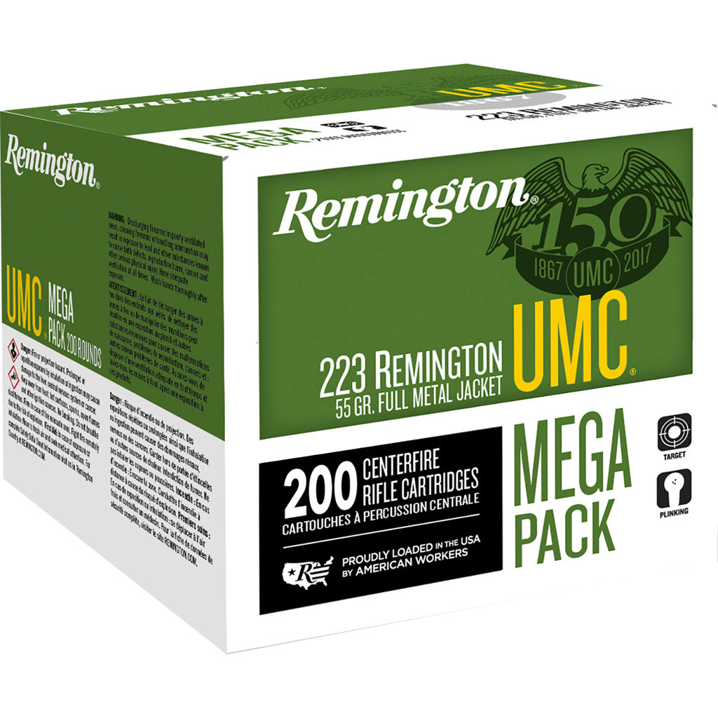 Remington UMC Centerfire Rifle Ammo 223 Rem. 55 gr. FMJ 200 rd.