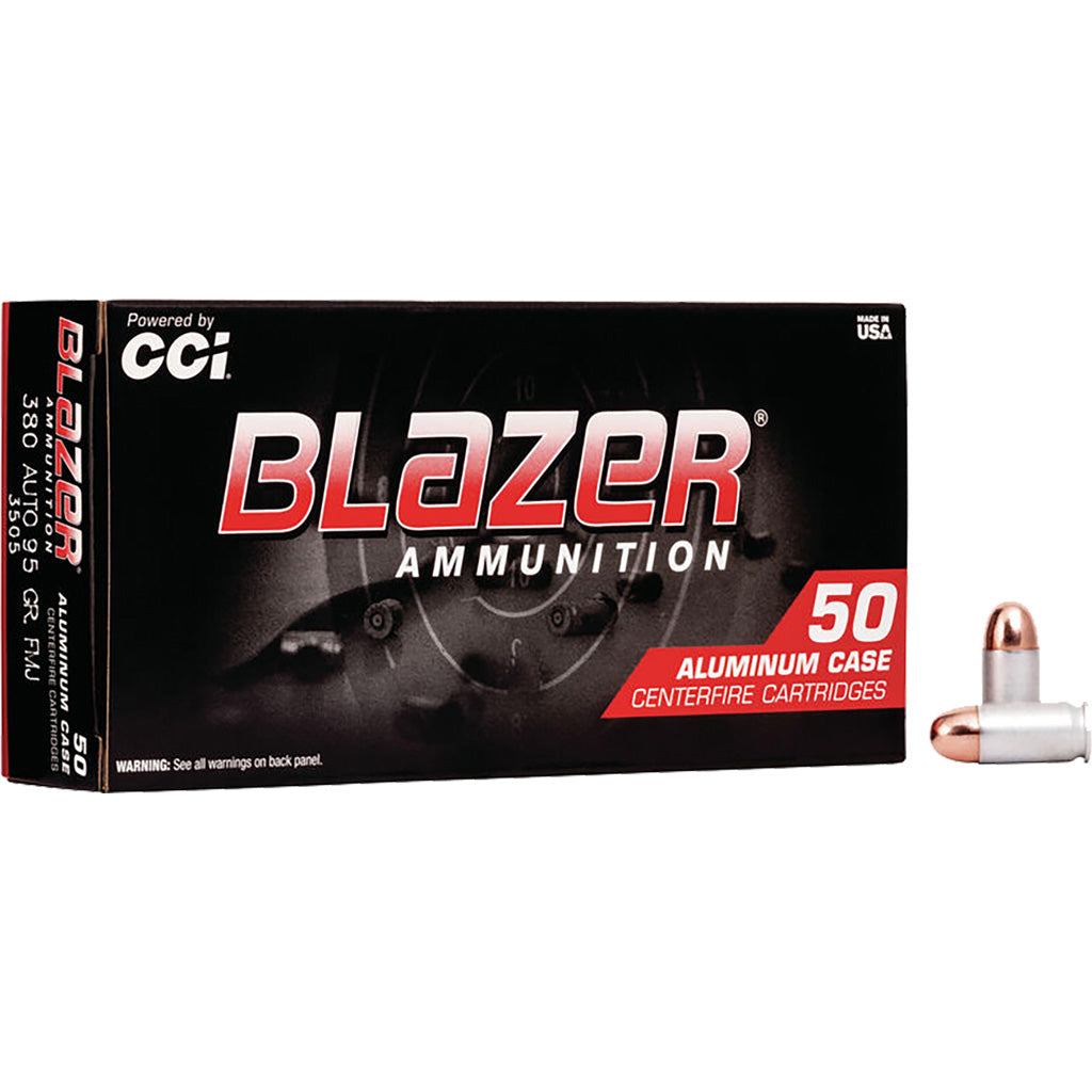 CCI Blazer Pistol Ammo 380 ACP 95 gr. Total Metal Jacket 50 rd.