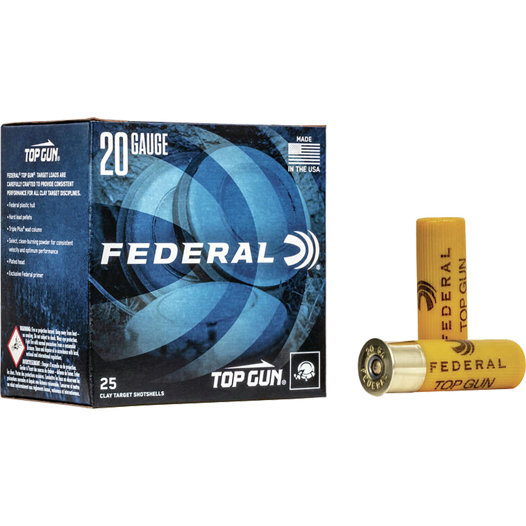 Federal Top Gun Shotgun Ammo 20 Gauge 2.75 in. 7/8 oz. 8 Shot 25 rd.
