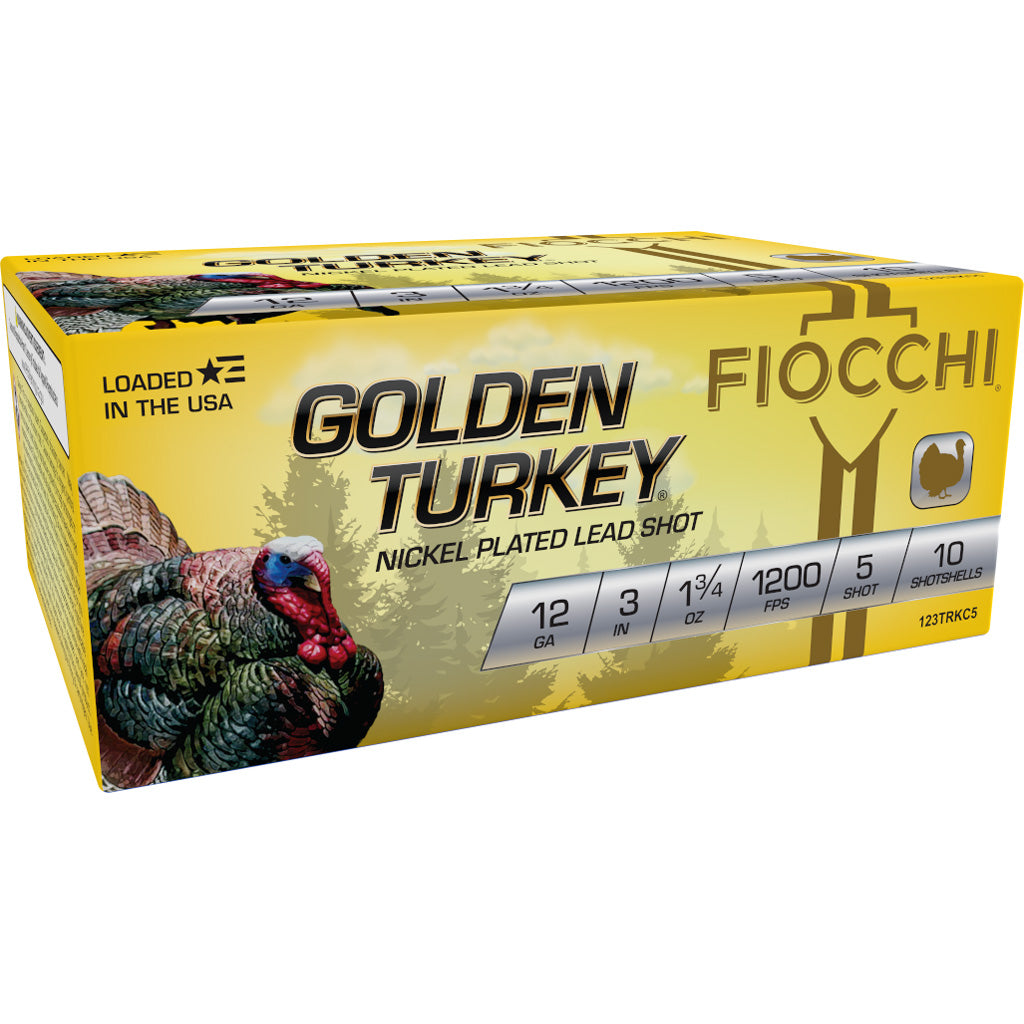 Fiocchi Golden Turkey Shotgun Ammo 12 ga. 3 in. 1 3/4 oz. 5 Shot 10 rd.