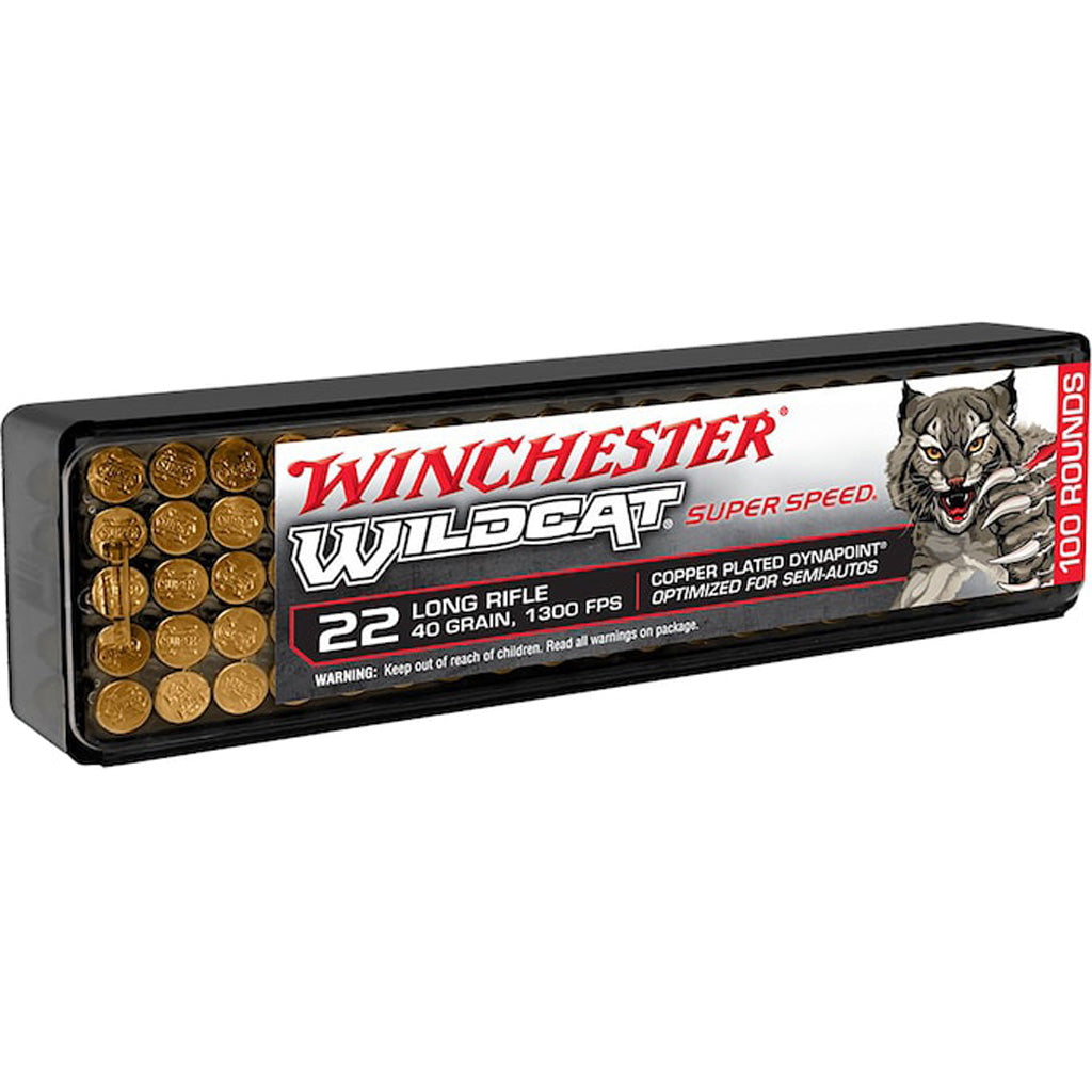 Winchester Wildcat Rimfire Ammo 22 LR. 40 gr. Dynapoint Super Speed 100 rd.