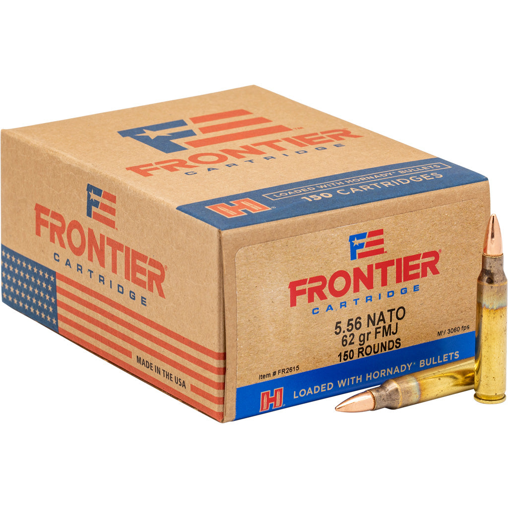 Hornady Frontier Rifle Ammo 5.56 NATO 62 gr. FMJ 150 rd.