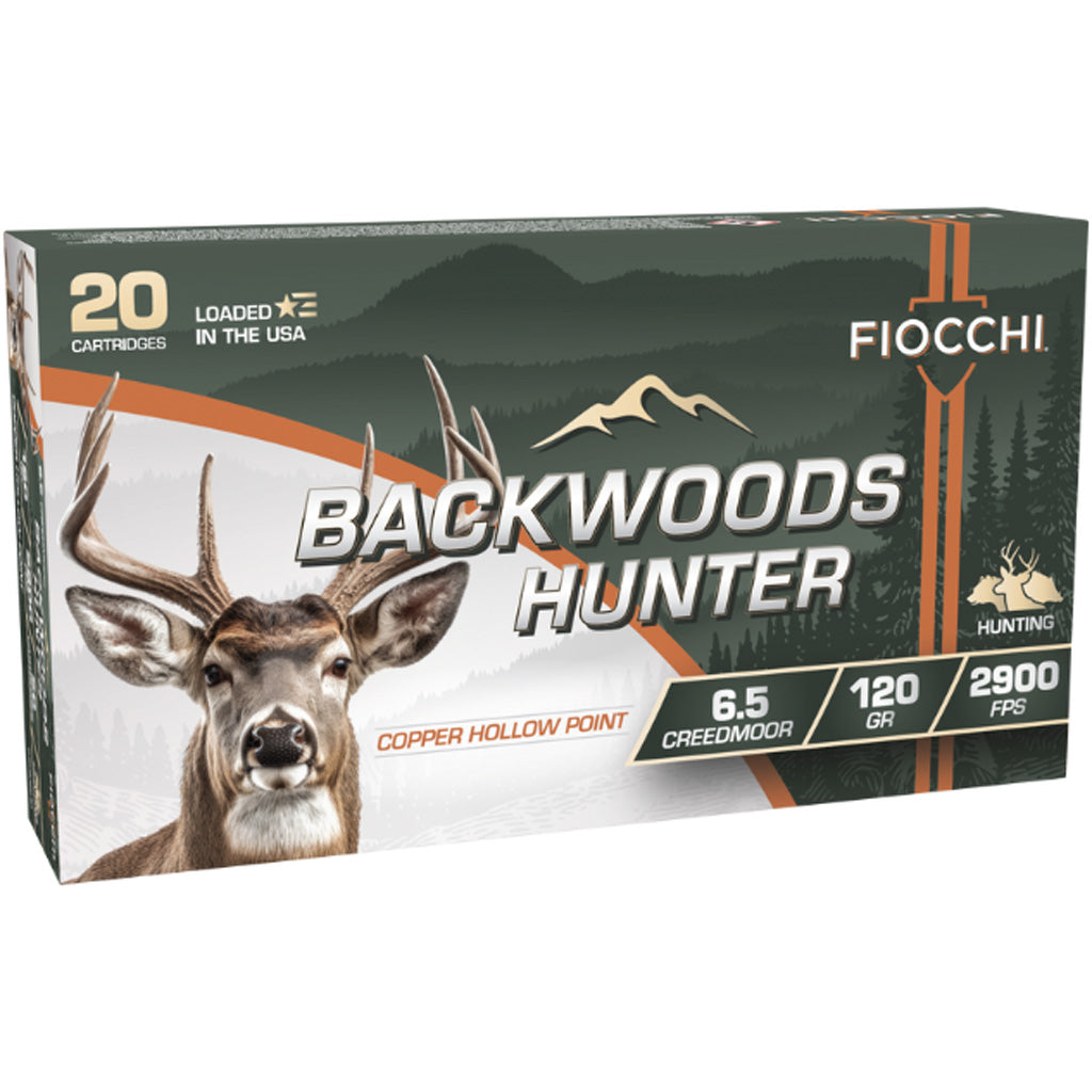 Fiocchi Backwoods Hunter Rifle Ammo 6.5 Creedmoor 120 gr. CHP 20 rd.