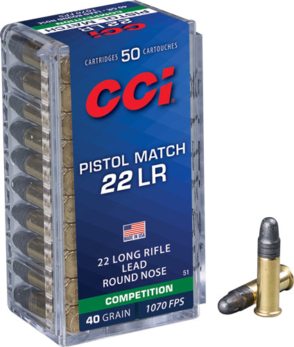 CCI PISTOL MATCH 22LR 40GR
