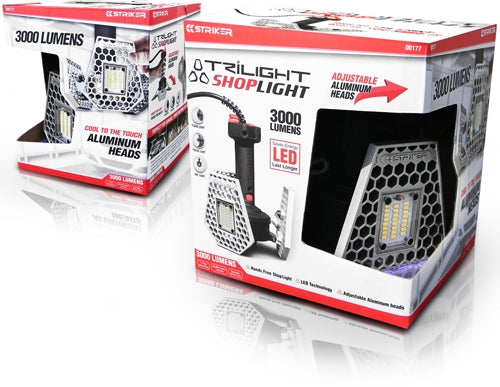 Striker Trilight Shop Light - 3000 Lumens W/adjustable Head<