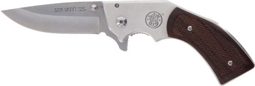S&w Knife Model 325 Revolver - Knife 3" Folder W/wood Grips