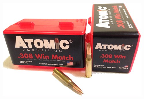 Atomic 308 Win 168gr Match - Bthp 50rd 10bx/cs