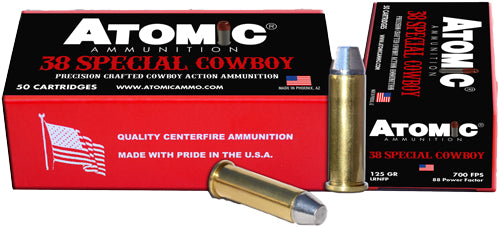Atomic Cowboy 38 Special - 125gr Lead-rnfp 50rd 10bx/cs
