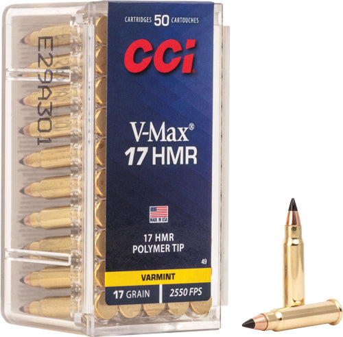 Cci V-max 17hmr 17gr 2550fps - 50rd 40bx/cs
