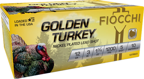 Fiocchi Golden Turkey 12ga 3" - 1-3/4oz #5 10rd 10bx/cs