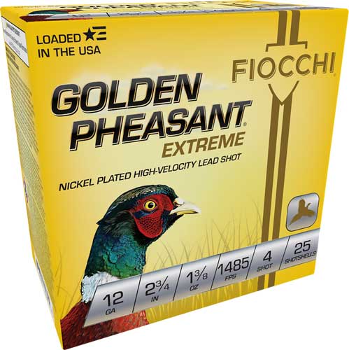 Fiocchi Golden Pheasant 12ga - 2.75" 1-3/8oz #4 25rd 10bx/cs