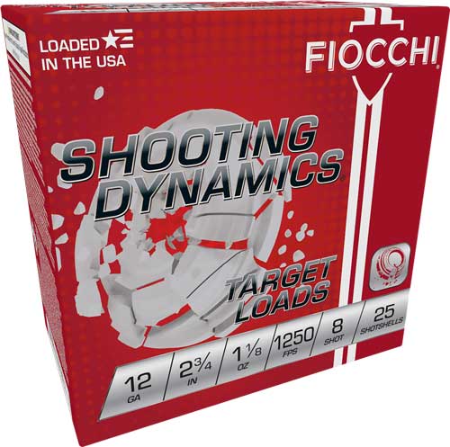 Fiocchi 12ga 2.75" 1-1/8oz #8 - 1250fps 250rd Case Lot