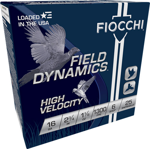 Fiocchi 16ga 2.75" 1-1/8oz #6 - 1300fps 25rd 10bx/cs