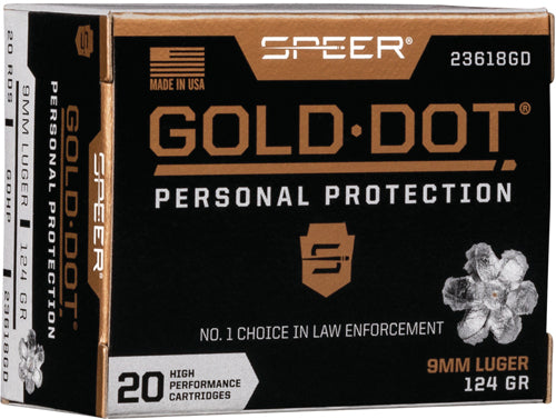 Speer Gold Dot 9mm Luger - 124gr Gdhp 20rd 10bx/cs