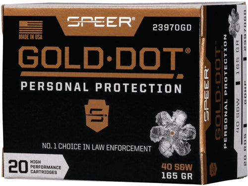 Speer Gold Dot 40 Sw 165gr - Gdhp 20rd 10bx/cs