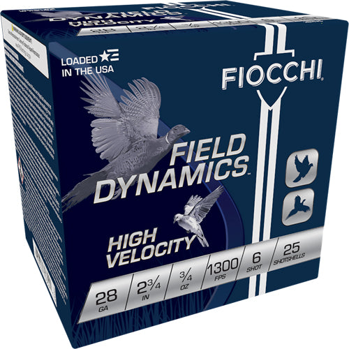 Fiocchi 28ga 2.75" 3/4oz #6 - 1300fps 25rd 10bx/cs