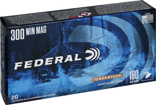 Federal Power-shok 300 Win Mag - 180gr Sp 20rd 10bx/cs