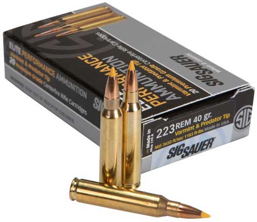 Sig 223 Rem 40gr - Varmint/predator 20rd 10bx/cs