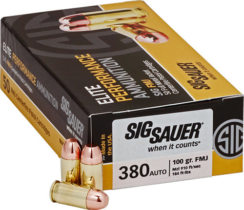 Sig 380 Acp 100gr Fmj - 50rd 20bx/cs!