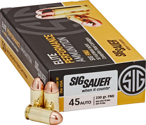 Sig 45 Acp 230gr Fmj - 50rd 20bx/cs*