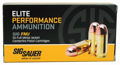 Sig 45 Acp 230gr Fmj - 50rd 20bx/cs*