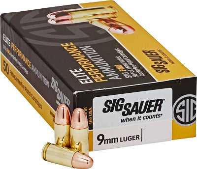 Sig 9mm Luger 124gr Fmj - 50rd 10bx/cs