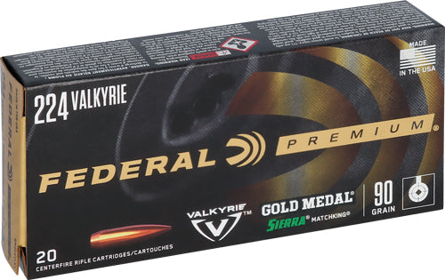 Federal Premium 224 Valkyrie - 90gr Matchking 20rd 10bx/cs