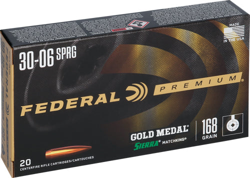 Federal Gold Medal 30-06 168gr - Matchking 20rd 10bx/cs