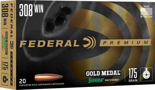 Federal Gold Medal 308 Win - 175gr Matchking 20rd 10bx/cs