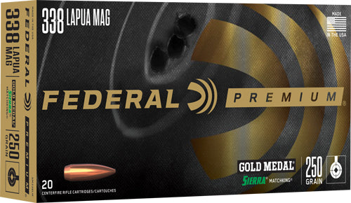 Federal Gold Medal 338 Lapua - Mag 250gr Match 20rd 10bx/cs