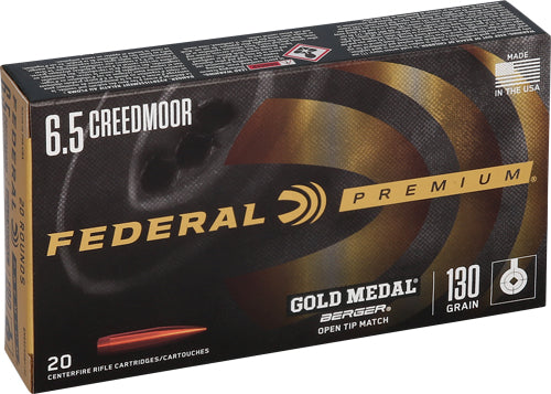 Federal Gold Medal 6.5 Cm - 130gr Berger Vld 20rd 10bx/cs
