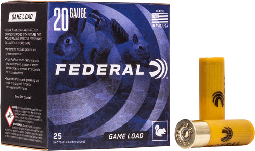 Federal Game Load 20ga 2.75" - 7/8oz #6 1210fps 250rd Case