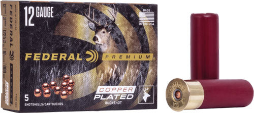 Federal Premium 12ga 3" 00 - Buck 15 Pellets 5rd 50bx/cs