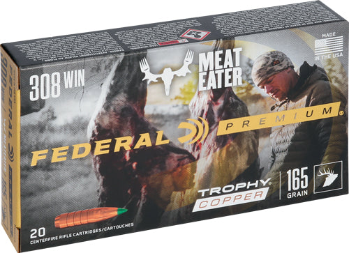 Federal Premium 308 Win 165gr - Trophy Copper 20rd 10bx/cs