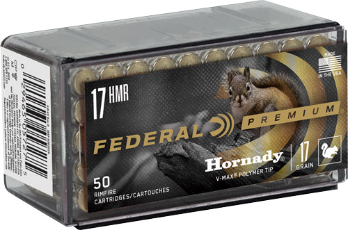 Federal 17hmr 17gr V-max - 2530fps 50rd 60bx/cs