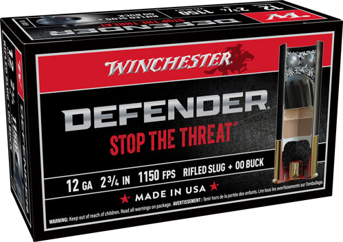 Winchester Defender 12ga 2.75" - 1oz Slug/3-00 Buck 10rd 10bx/c