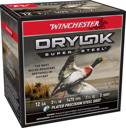 Winchester Drylok 12ga 3.5" - 1-1/2oz #2 1475fps 25rd 10bx/c
