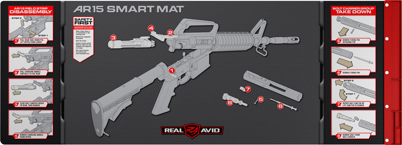 Real Avid Smart Mat Ar15 W/ - Parts Keeper 43"x16" Neoprene