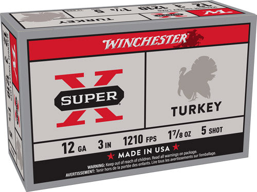 Winchester Super-x Turkey 12ga - 3" 1-7/8oz #5 10rd 10bx/cs