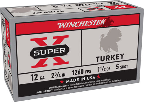 Winchester Super-x Turkey 12ga - 2.75" 1-1/2oz #5 10rd 10bx/cs