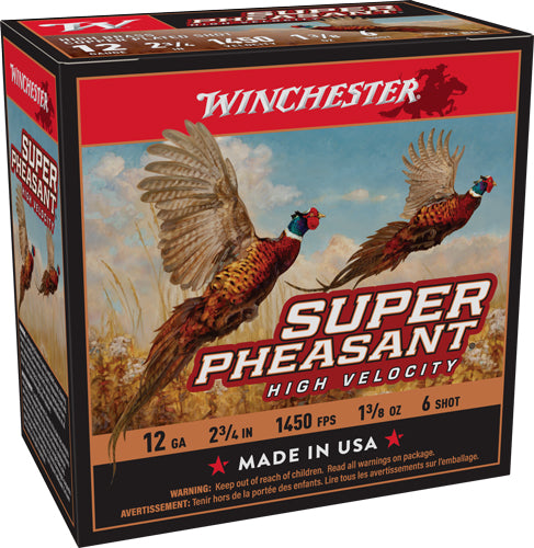 Winchester Super Pheasant 12ga - 1-3/8oz #6 1450fps 25rd 10bx/c