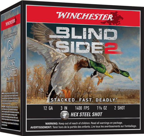 Winchester Blind Side 2 12ga - 3" 1-3/8oz #2 25rd 10bx/cs <