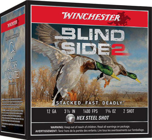 Winchester Blind Side 2 12ga - 3.5" 1-5/8oz #2 25rd 10bx/cs <