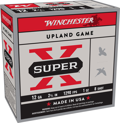 Winchester Super-x 12ga 2.75" - 1oz #8 1290fps 250rd Case Lot