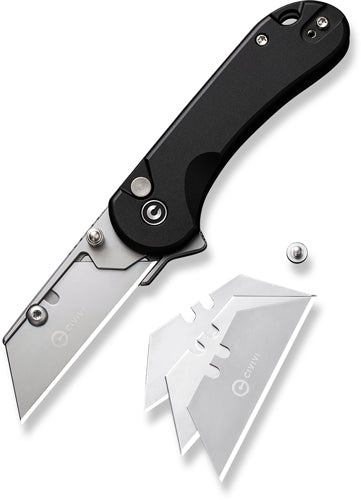 Civivi Utility Knife Elementum - 2.26" Black W/3 Extra Blades
